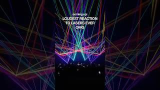 The LOUDEST reaction to lasers ever #edm #dj #dubstep #raves #lasers