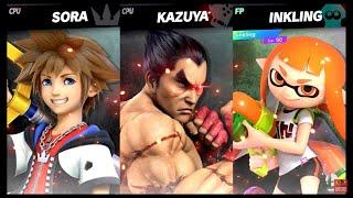 Super Smash Bros Ultimate Amiibo Fights – Sora & Co #11 Sora vs Kazuya vs Inkling