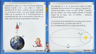 PROBLEMAS DE GRAVITACIÓN UNIVERSAL_ENERGÍA POTENCIAL GRAVITATORIA-EXAMEN ADMISIÓN UNI