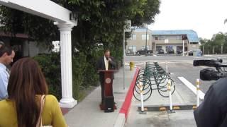 Bike Corral Ribbon Cutting---Part of the Ceremony