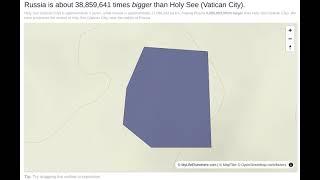 Vatican City vs Russia - size comparison