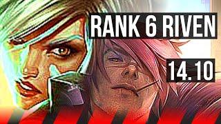 RIVEN vs SETT (TOP) | Rank 6 Riven, 6 solo kills, 12/2/6, Legendary | EUW Grandmaster | 14.10