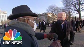 President Biden Fist Bumps Al Roker On His Way To The White House: 'It Feels Great!' | NBC News