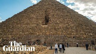 Refacing of Egyptian pyramid with granite sparks outrage online