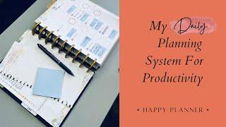 My Daily Planning System For Productivity //Simple And Functional // Happy Planner Half Sheets