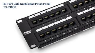 48-Port Cat6 Unshielded Patch Panel - TC-P48C6