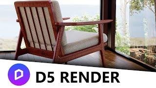 Mid Century Modern Easy Chair - D5Render