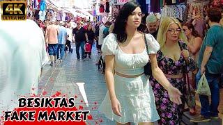 Beşiktaş Çarşısı Fake market Eminönü istanbul 2023 Türkiye Yürüyüş Turu Turist Rehberi 4k 60fps