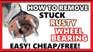 How to remove a rusty stuck Wheel Bearing Hub Assembly. EASY! No sledgehammer required!