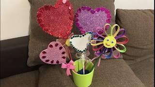 Decorațiune inimioara Valentine's Day Decoration/DIY heart/How to make a foam sheet decoration