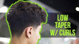 LOW TAPER W/ CURLS | BARBER TUTORIAL | BARBER HOW TO