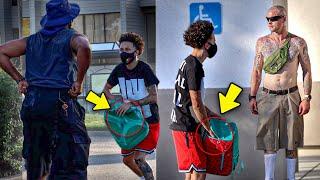 Reaching In My Backpack Prank In The Hood Gone WRONG Part 2!