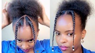 SIMPLE NATURAL HAIR PUFF: Hairstyle for short natural hair