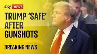 Donald Trump 'safe' after 'gunshots in his vicinity'