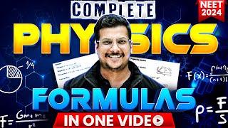 Complete Physics FORMULA'S in ONE SHOT  NEET 2024 