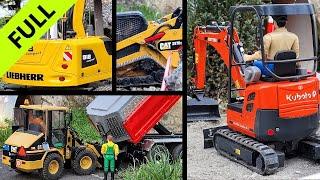 Gas station cistern replacement, RC excavator Kubota Hutter U17, Liebherr A918, Scania. CAT. FULL