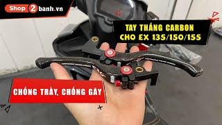 Tay thắng carbon nguyên khối cho nhiều dòng xe rất bền, chống trầy, chống gãy