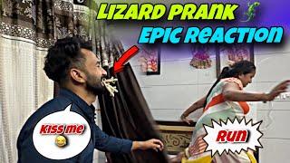 LizardPrank Karke biwi ke sabhi paise loot liye|| Epic Reaction || jeet thakur pranks #couplevlogs