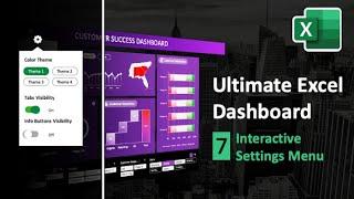 How to Create Interactive Settings Menu in Excel | Ultimate Excel Dashboard Ep. 7