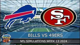 Buffalo Bills vs San Francisco 49ers - NFL Week 13 2024 Full Game Highlights (Madden 25 Sim)