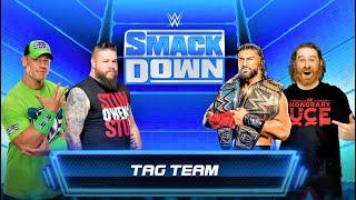 John Cena + Kevin Owens vs. Roman Reigns + Sami Zayn Tag Team on SmackDown Full Match | WWE 2K22