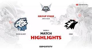 EVOS Glory vs ONIC HIGHLIGHTS MPL ID S13 | ONIC VS EVOS ESPORTSTV