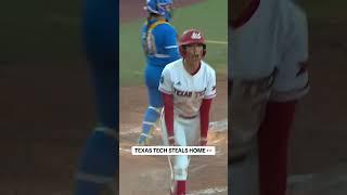 Texas Tech’s Makayla Garcia steals home  #WCWS