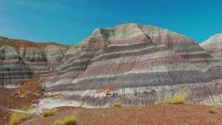 USA colourful petrified forest & painted desert (hd-video)