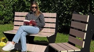 Sedia da giardino modello TULUM in WPC e PVC espanso alta densità spessore 2cm