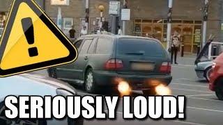 Old Mercedes V8 Exhaust Loud Backfire!