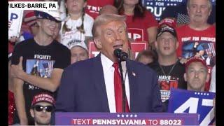 Trump descends into CONFUSION live on stage at rally