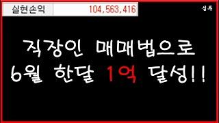 직장인 매매법으로 6월 한달 1억 달성!!