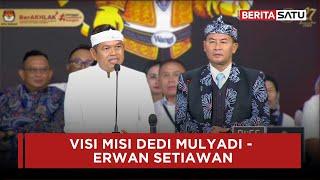 Visi Misi Dedi Mulyadi-Erwan Setiawan Debat Pamungkas Pilkada Jabar | Beritasatu