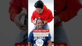 Wife ‘MADE HIM COME’ to the Chiropractor‼️ #neckpain #Chiropractic #Trending #Short