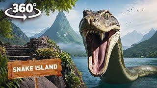 360° VR ESCAPE FROM TITANOBOA ON SNAKE ISLAND 360 Video 4K Ultra HD