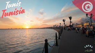 Sunset in Tunis, LAC 1 | Tunisia  4k ,