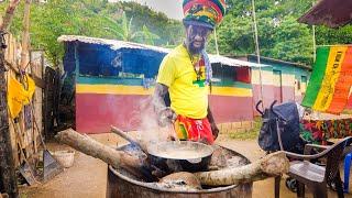 The Boss of RASTA JAMAICAN FOOD!!  Legendary Ras Mokko at @RasKitchen - Jamaica!