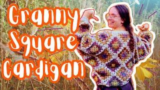 Granny Square Day: Chaos Crocheting a Granny Square Cardigan with Handspun Yarn (Berroco Ariana)