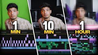 I Edited a Video in 1 Minute vs 10 Minutes vs 1 Hour | Editing Challenge