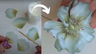 Tutorial: Rosehip from silk  How to make a beautiful wild rose flower out of fabric