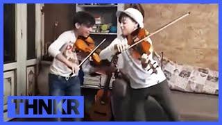 Viva La Vida Coldplay Cover by Child Violinists! Mirko e Valerio - Violinisti Little Band