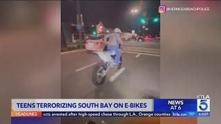 Residents on edge as teens on e-bikes terrorize the South Bay