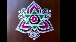 4 attractive Sukravaram muggulu designs  3*2 dots simple rangoli  latest kolams  Friday kolam