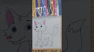 Fox Coloring | Arunika Singh.#colors #drawing #sketch #painting #viral #viralvideo #viralshort #fun