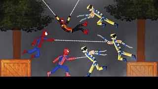 Spider-Man Team vs Wolverine Team Epic Battle in People Playground