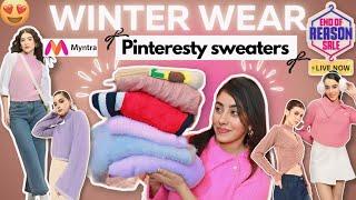 myntra winter wear haul | pinteresty sweaters under Rs 699 | Vanya singh #myntra #haul #winter #fyp