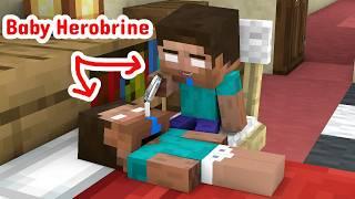 Good Baby Herobrine ,  Baby Herobrine Life - Minecraft Animation