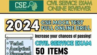 2024 CSE MOCK TEST FULL ONLINE DRILL | Increase your chances of passing!
