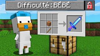 Minecraft, mais en Difficulté BÉBÉ..