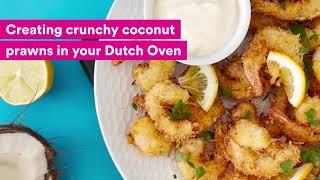 How to fry Crunchy Coconut Prawns in your Biroix Dutch Oven